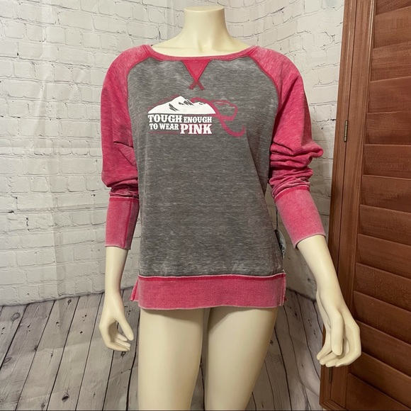 Breast Cancer Awareness Sweater size large. Zen by J.America - Picture 3 of 16